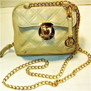 AUDREY BROOKE Crossbody LEATHER ~ CREAM / BEIGE  NWOT